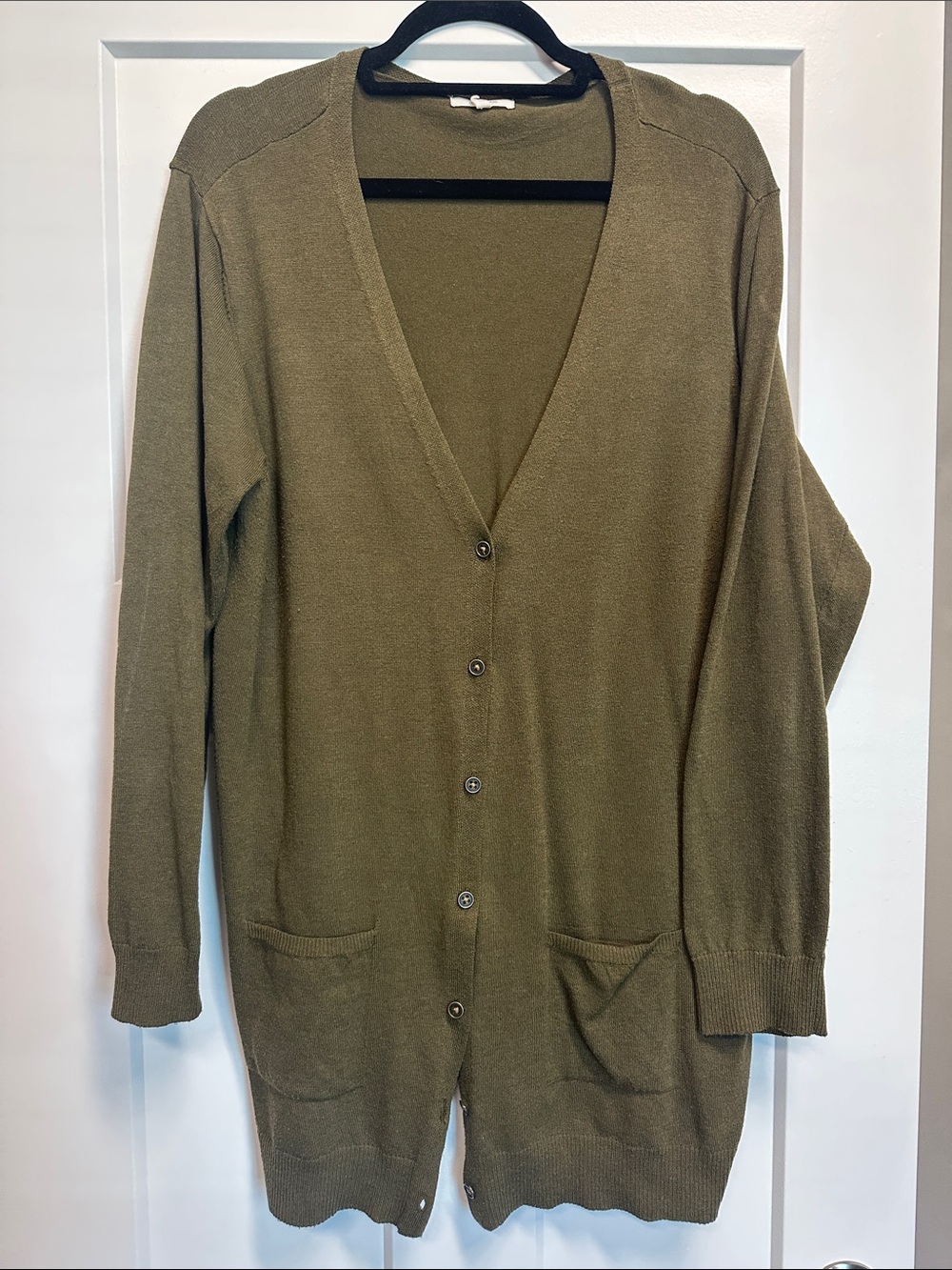 Maurice’s Olive Green V-Neck Button Cardigan Sweater
